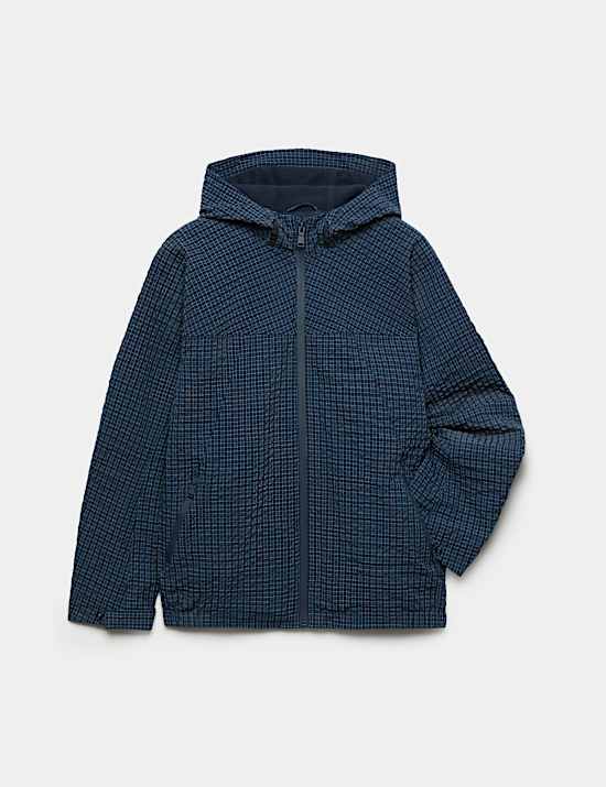 Stormwear&trade; Checked Hooded Jacket (6-16 Yrs)