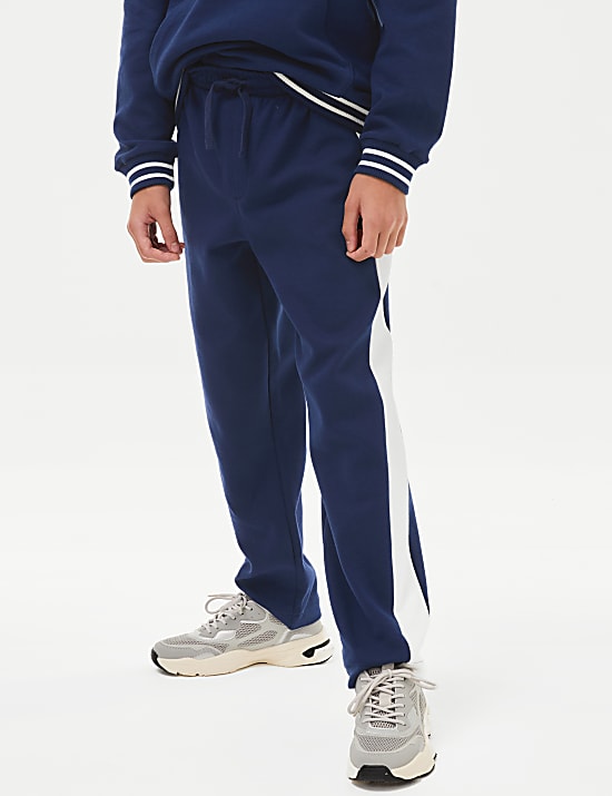 Cotton Rich Side Stripe Joggers (6-16 Yrs)
