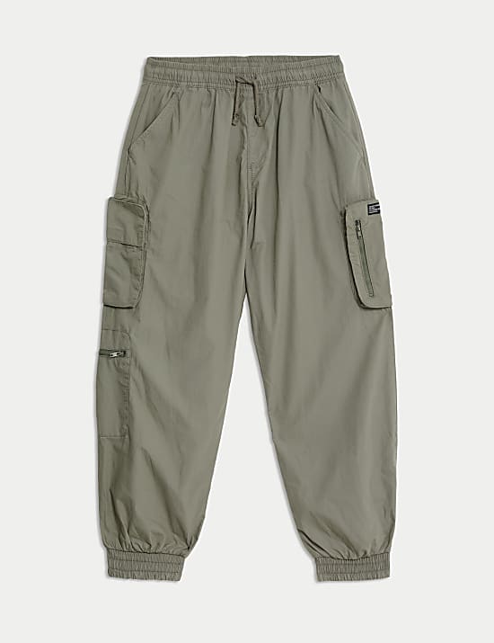 Pure Cotton Cargo Trousers (6-16 Yrs)