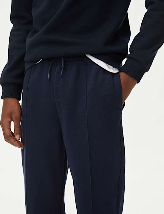 Cotton Blend Pique Cuffed Trousers (6-16 Yrs)