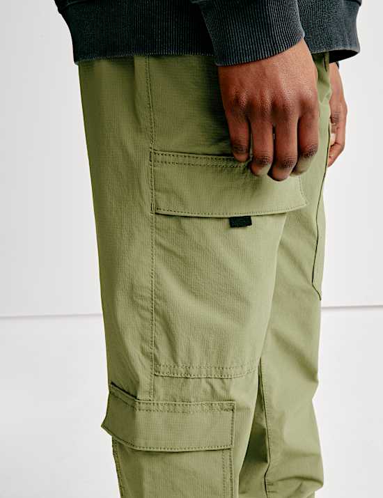 Elasticated Waist Cargo Trousers (6-16 Yrs)