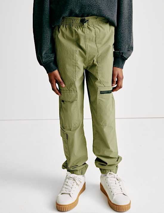 Elasticated Waist Cargo Trousers (6-16 Yrs)