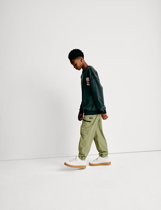 Elasticated Waist Cargo Trousers (6-16 Yrs)