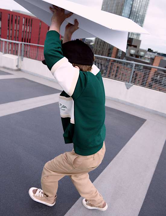 Cotton Rich Pleated Chinos (6-16 Yrs)