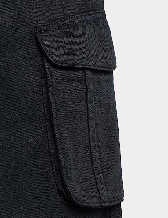 Pure Cotton Woven Cargo Trousers (6-16 Yrs)