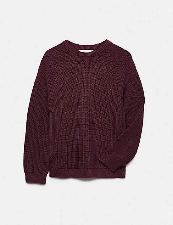 Pure Cotton Knitted Jumper (6-16 Yrs)