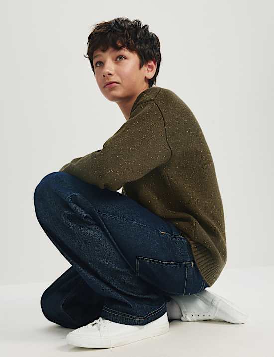 Cotton Rich Knitted Jumper with Wool (6-16 Yrs)