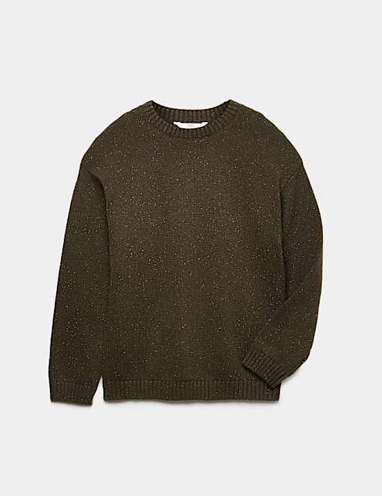Cotton Rich Knitted Jumper with Wool (6-16 Yrs)