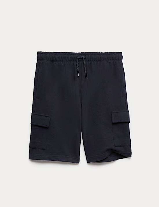 Cotton Rich Jersey Cargo Shorts (6-16 Yrs)
