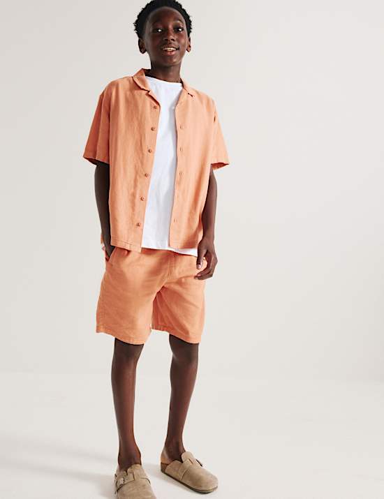Linnenrijke korte broek (6-16 jaar)