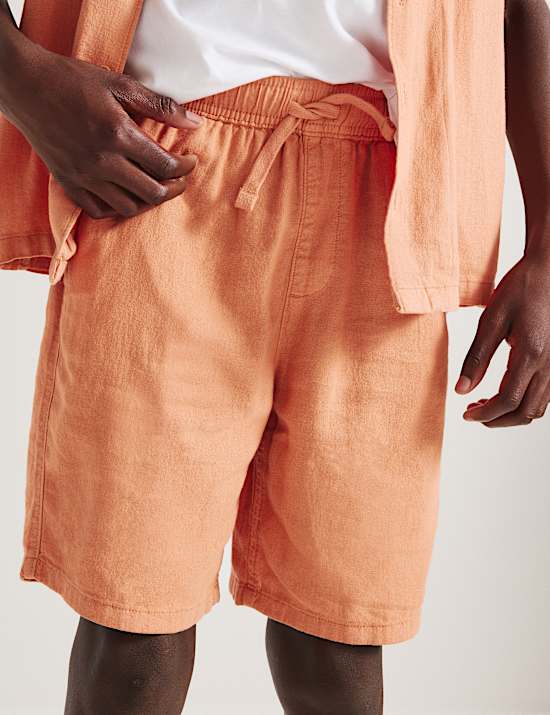 Linnenrijke korte broek (6-16 jaar)