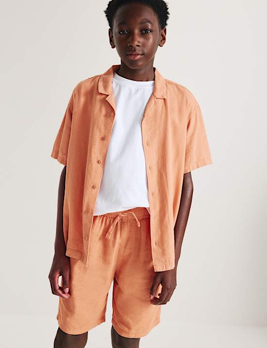 Linnenrijke korte broek (6-16 jaar)