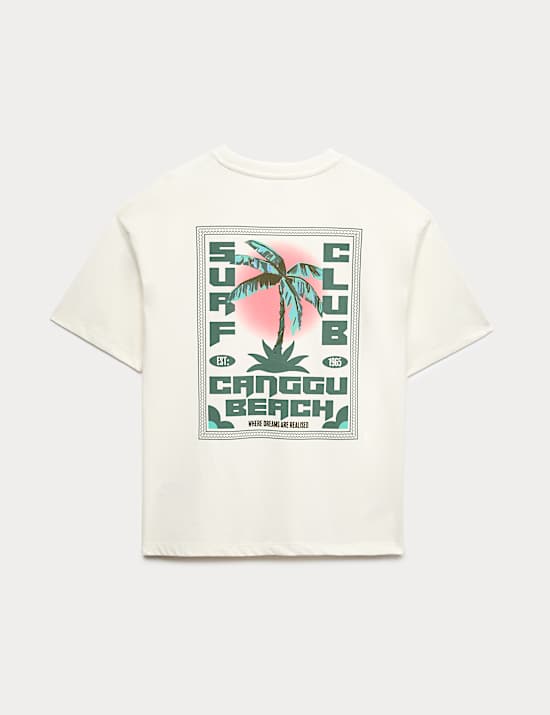 Pure Cotton Surf Club Graphic T-Shirt (6-16 Yrs)