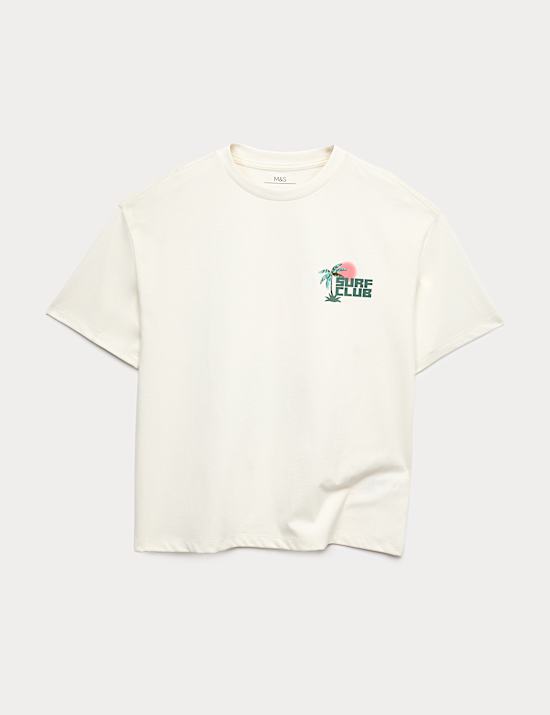 Pure Cotton Surf Club Graphic T-Shirt (6-16 Yrs)