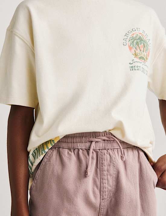 Pure Cotton Cargo Shorts (6-16 Yrs)