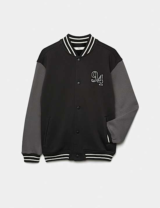 Cotton Rich Graphic Jersey Bomber Sweatshirt (6-16 Yrs)