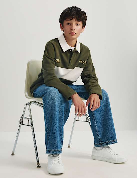 Cotton Rich Rugby Sweatshirt (6-16 Yrs)