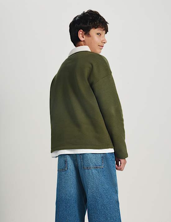 Cotton Rich Rugby Sweatshirt (6-16 Yrs)