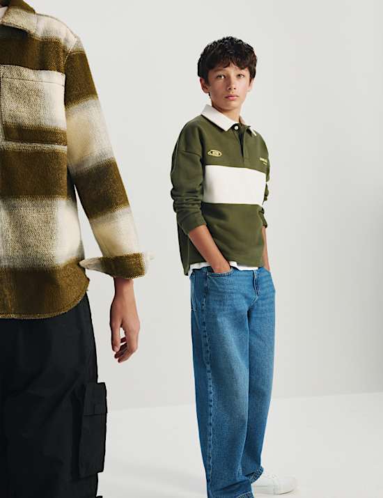 Cotton Rich Rugby Sweatshirt (6-16 Yrs)