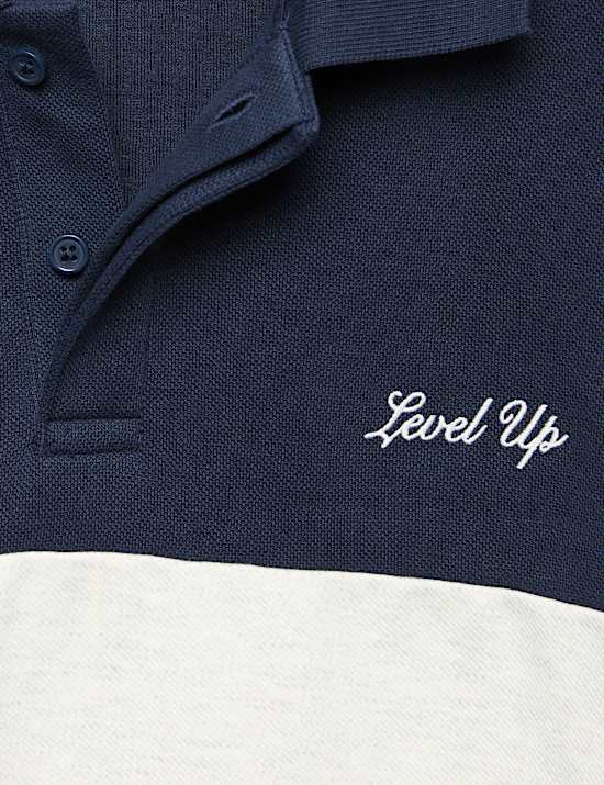 Cotton Rich Colourblock Rugby Sweatshirt (6-16 Yrs)