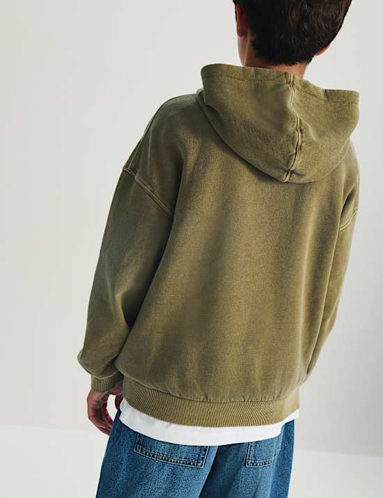 Pure Cotton Embroidered Graphic Hoodie (6-16 Yrs)