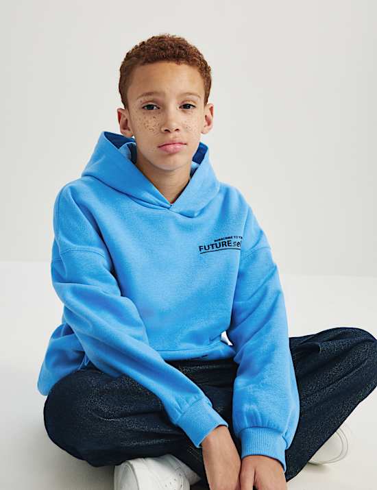Cotton Rich Graphic Hoodie (6-16 Yrs)