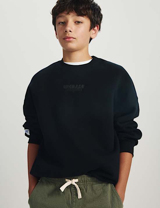 Pure Cotton Barrel Trousers (6-16 Yrs)
