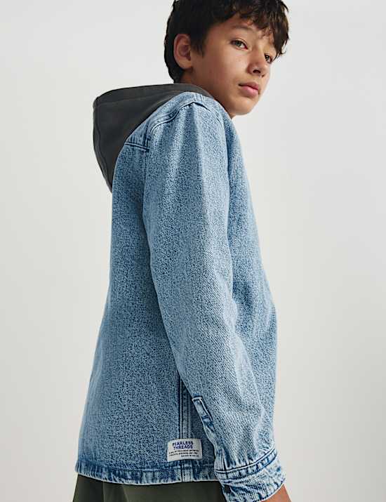 Hooded Denim Shirt (6-16 Yrs)
