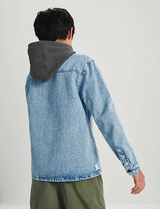 Hooded Denim Shirt (6-16 Yrs)
