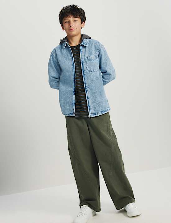Hooded Denim Shirt (6-16 Yrs)