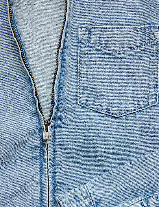 Hooded Denim Shirt (6-16 Yrs)