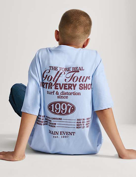 T-shirt 100 % coton avec texte &laquo; Golf Tour &raquo; (du 6 au 16 ans)