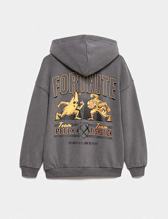 Pure Cotton Fortnite&trade; Graphic Hoodie (6-16 Yrs)