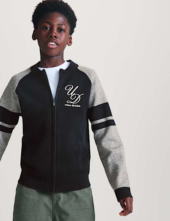 Knitted Bomber Style Cardigan (6-16 Yrs)