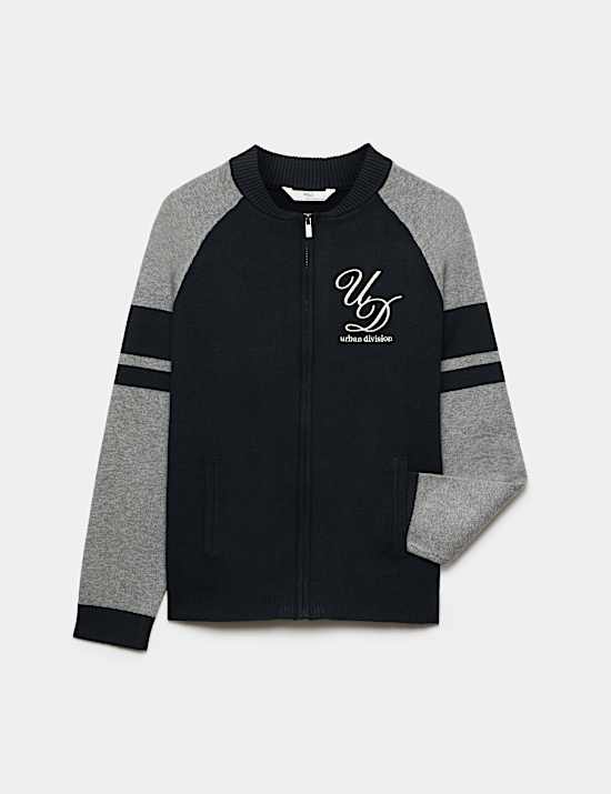 Knitted Bomber Style Cardigan (6-16 Yrs)