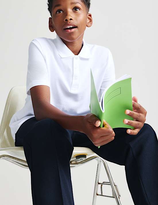 Cotton Blend Pique Joggers (6-16 Yrs)
