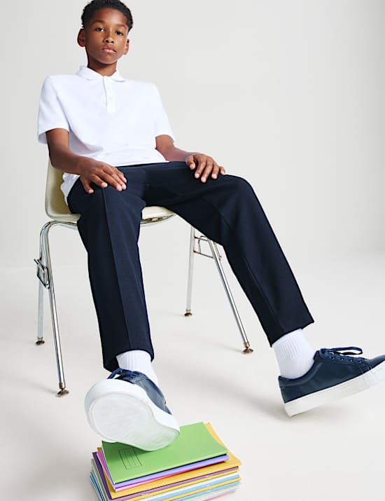 Cotton Blend Pique Joggers (6-16 Yrs)