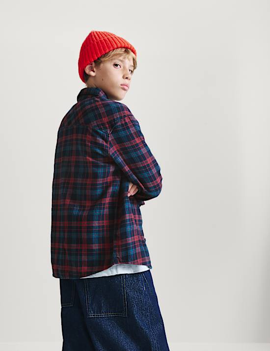 Pure Cotton Checked Shirt (6-16 Yrs)