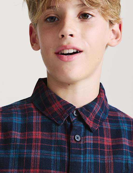 Pure Cotton Checked Shirt (6-16 Yrs)