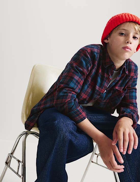 Pure Cotton Checked Shirt (6-16 Yrs)
