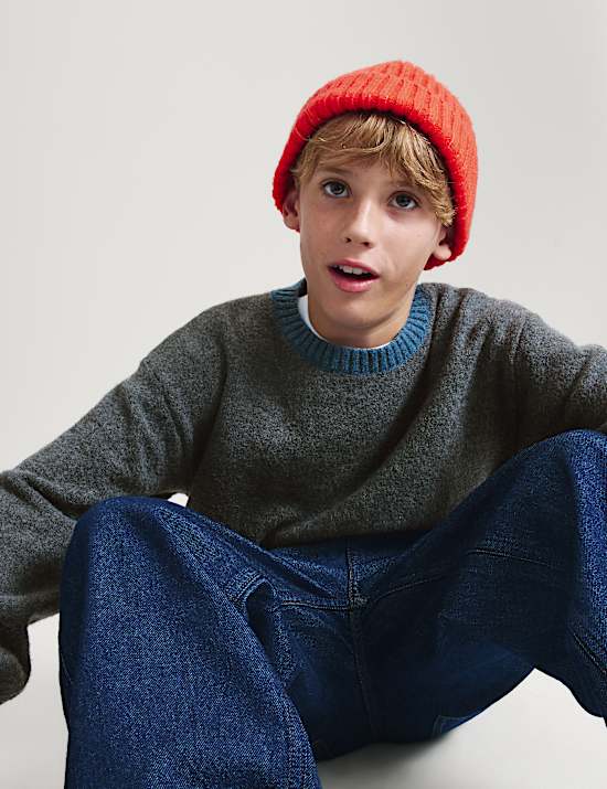 Pull uni en maille