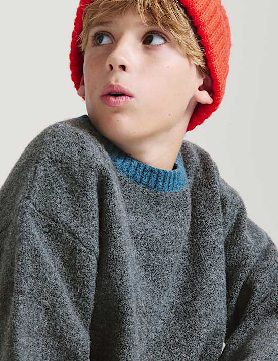 Pull uni en maille