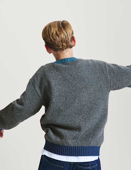 Pull uni en maille