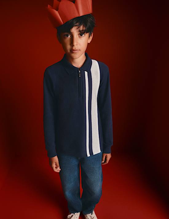Gestreiftes Poloshirt aus reiner Baumwolle (6&ndash;16 J.)