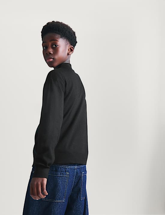 Knitted Argyle Polo Shirt (6-16 Yrs)