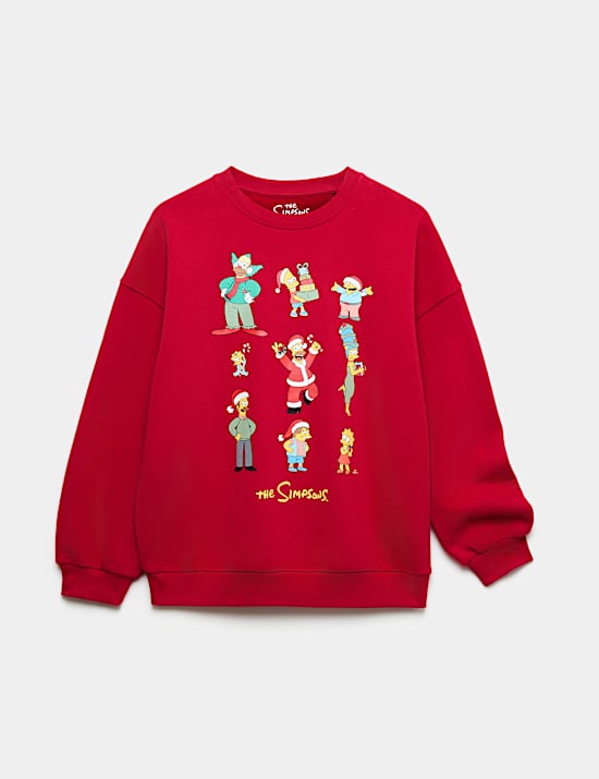 Sweat-shirt de No&euml;l en coton &agrave; motif The Simpsons&trade; (du 6 au 16 ans)