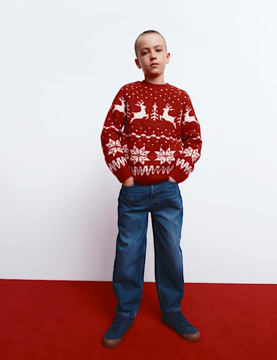 Pull en maille jacquard (du 6 au 16 ans)