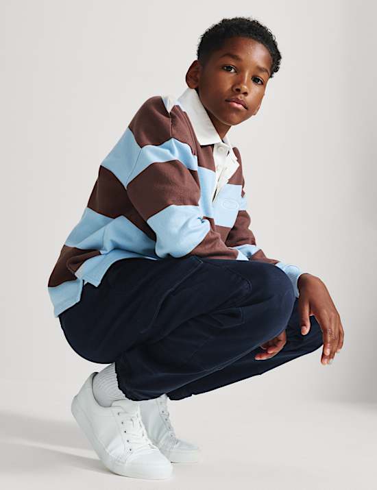 Pantalon cargo en coton extensible (du 6 au 16 ans)