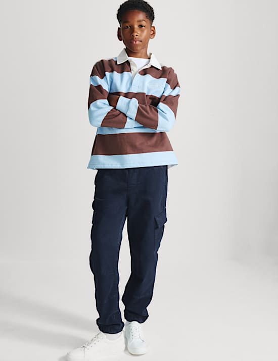 Pantalon cargo en coton extensible (du 6 au 16 ans)
