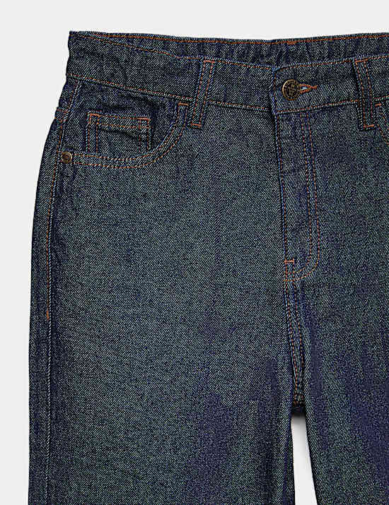 Pure Cotton Barrel Leg Jeans (6-16 Yrs)